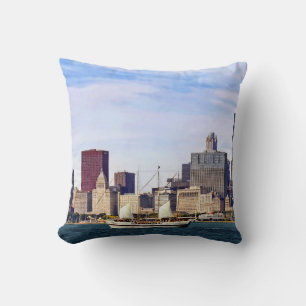 Chicago IL - Schooner on Lake Michigan Cushion