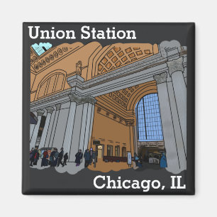 Chicago, IL union station magnet