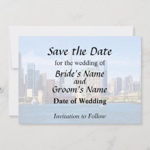 Chicago IL - View From Lake Michigan Save The Date