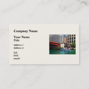 Chicago IL - Water Taxi by Columbus Drive Bridge Business Card