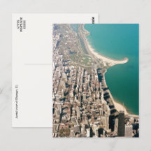 Chicago, Ill. Aerial View Postcard