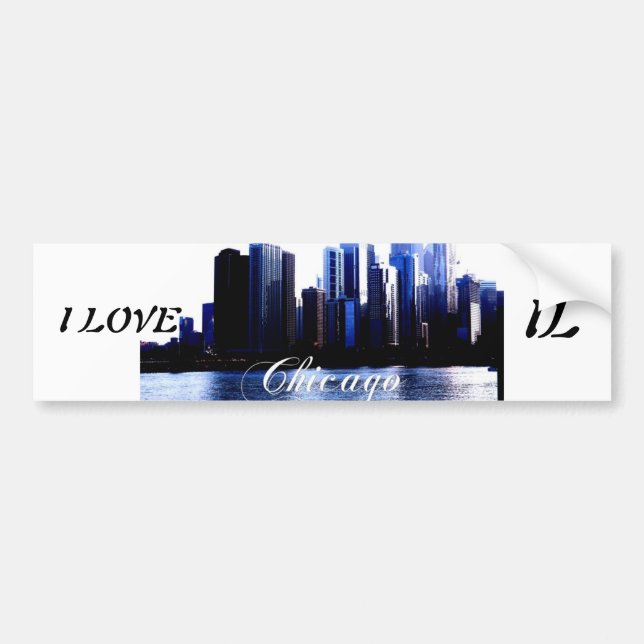 Chicago Illinois Bumper Sticker (Front)