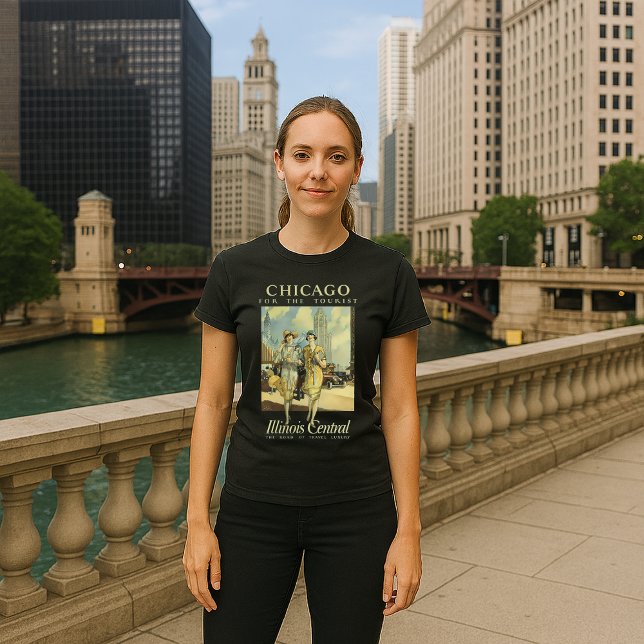 Chicago Illinois Central Vintage 1925 Ad T-Shirt (Creator Uploaded)