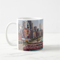 Chicago Illinois | Chicago River Skyline Souvenir