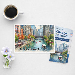 Chicago Illinois City River Postcard