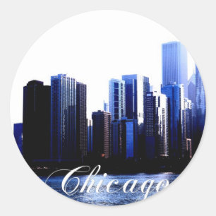 Chicago Illinois Classic Round Sticker