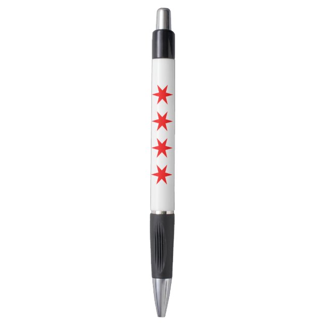 Chicago (Illinois) flag Pen (Front Vertical)