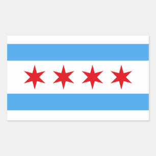 Chicago Illinois Flag Rectangular Sticker