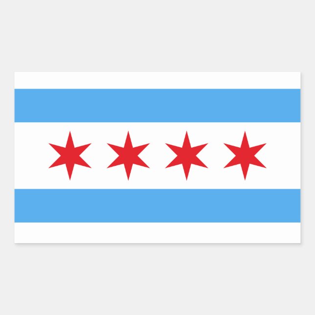 Chicago Illinois Flag Rectangular Sticker (Front)