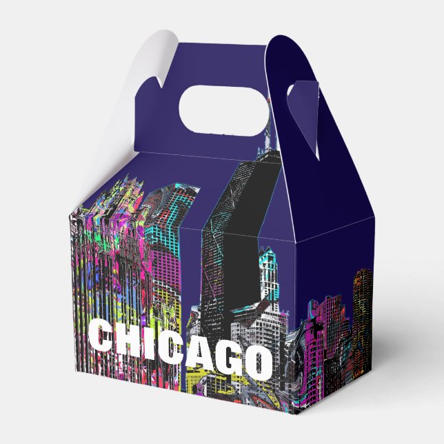 Chicago, Illinois in graffiti Favour Box (Front Side)