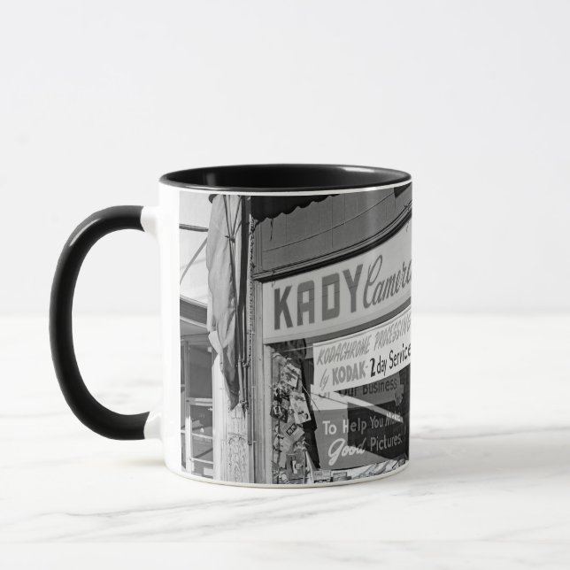 Chicago Illinois Kady Camera Co Store Window 1950s Mug (Left)