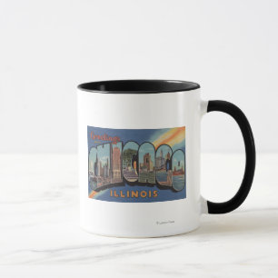 Chicago, Illinois - Large Letter Scenes Mug