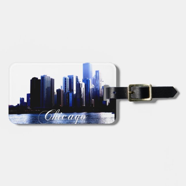 Chicago Illinois Luggage Tag (Front Horizontal)