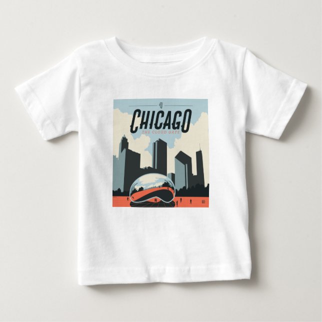 Chicago, Illinois | Millennium Park Baby T-Shirt (Front)