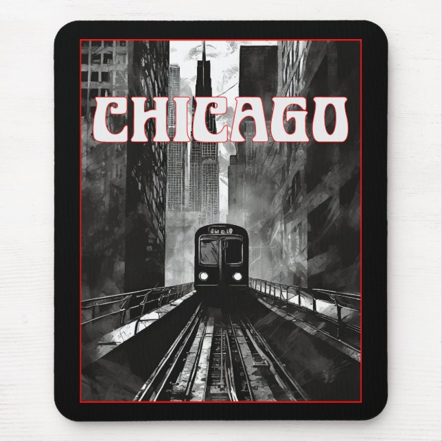 Chicago Illinois Mouse Pad (Front)