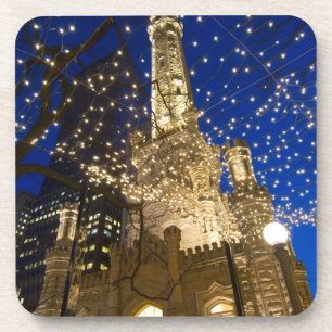 Chicago, Illinois, Old Water Tower with holiday Coaster