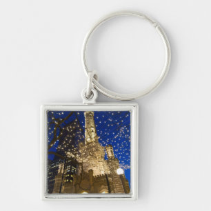 Chicago, Illinois, Old Water Tower with holiday Key Ring