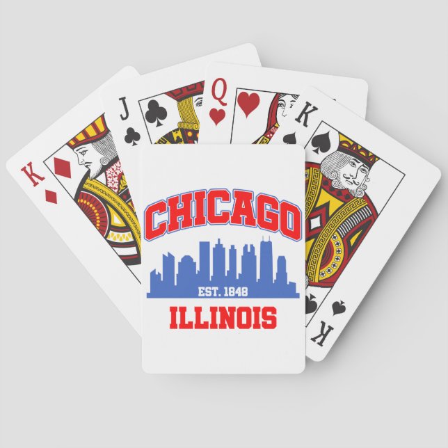 Chicago,Illinois Playing Cards (Back)