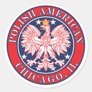 Chicago Illinois Polish Classic Round Sticker