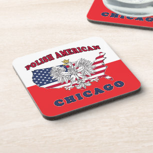 Chicago Illinois Polish Coaster