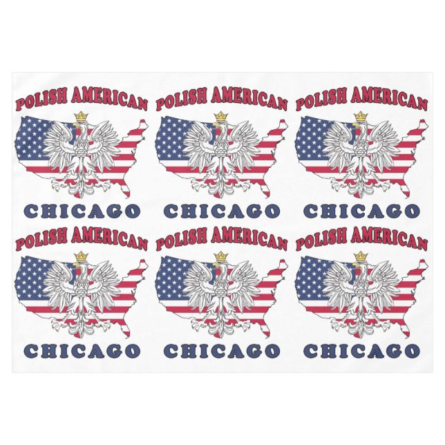 Chicago Illinois Polish Tablecloth (Front (Horizontal))