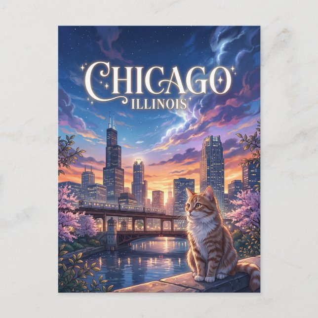 Chicago Illinois Postcard (Front)