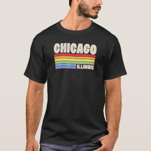 Chicago Illinois Pride Rainbow Flag Gay Pride Merc T-Shirt