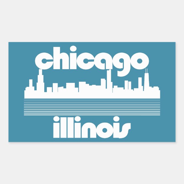 Chicago,Illinois Rectangular Sticker (Front)