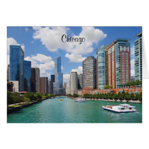 Chicago Illinois River City Skyline Travel Photo