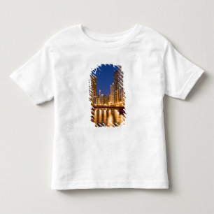 Chicago, Illinois, Skyline and Chicago River at Toddler T-Shirt