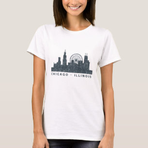 Chicago Illinois Skyline Architecture Art Gifts T-Shirt