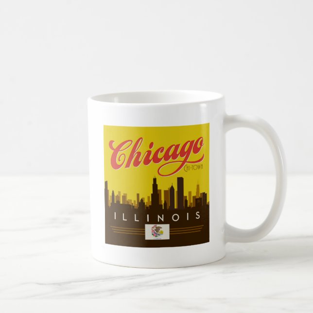 Chicago Illinois Skyline Coffee Mug (Right)