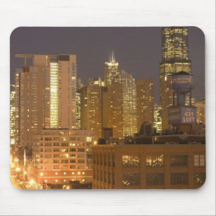 Chicago, Illinois, Skyline from West Loop at Mouse Pad