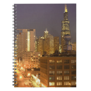 Chicago, Illinois, Skyline from West Loop at Notebook
