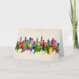 Chicago Illinois Skyline Holiday Card