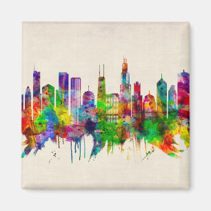 Chicago Illinois Skyline Magnet