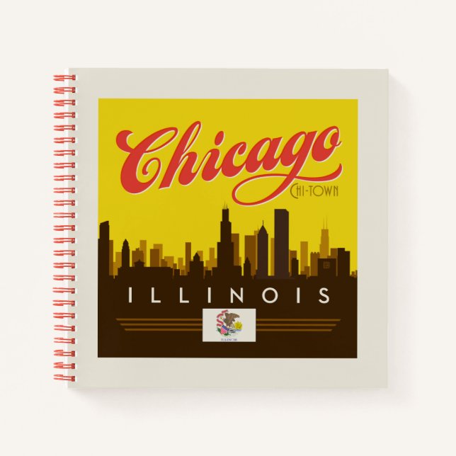 Chicago Illinois Skyline Notebook (Front)