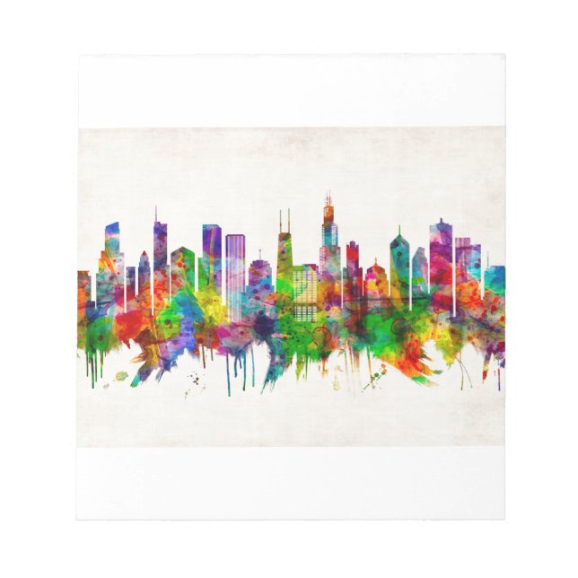 Chicago Illinois Skyline Notepad (Front)