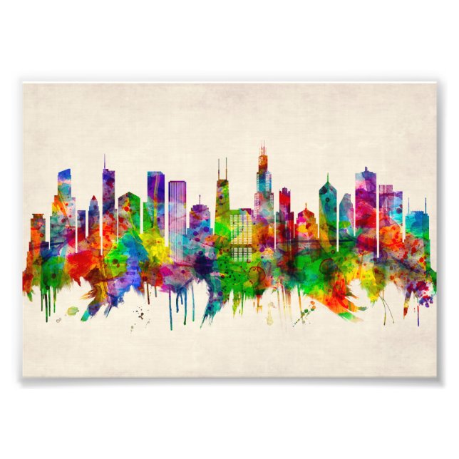 Chicago Illinois Skyline Photo Print (Front)
