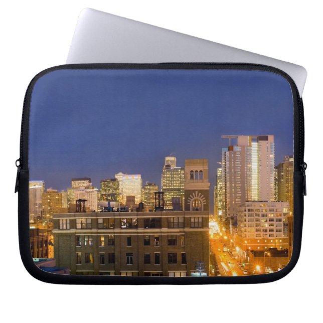 Chicago, Illinois, skyline shot from West Loop Laptop Sleeve (Front)
