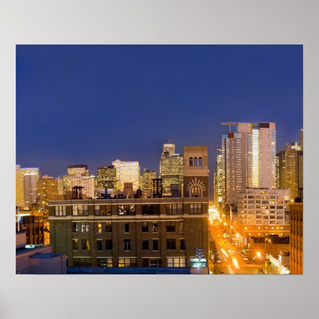 Chicago, Illinois, skyline shot from West Loop Poster (Front)