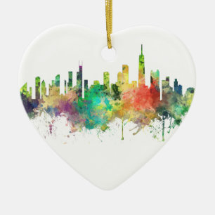 CHICAGO, ILLINOIS SKYLINE SP - CERAMIC TREE DECORATION
