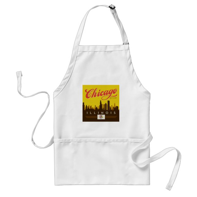 Chicago Illinois Skyline Standard Apron (Front)