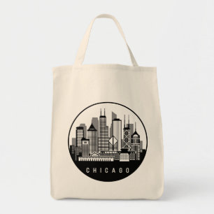 Chicago Illinois Skyline Tote Bag