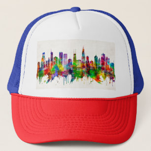 Chicago Illinois Skyline Trucker Hat