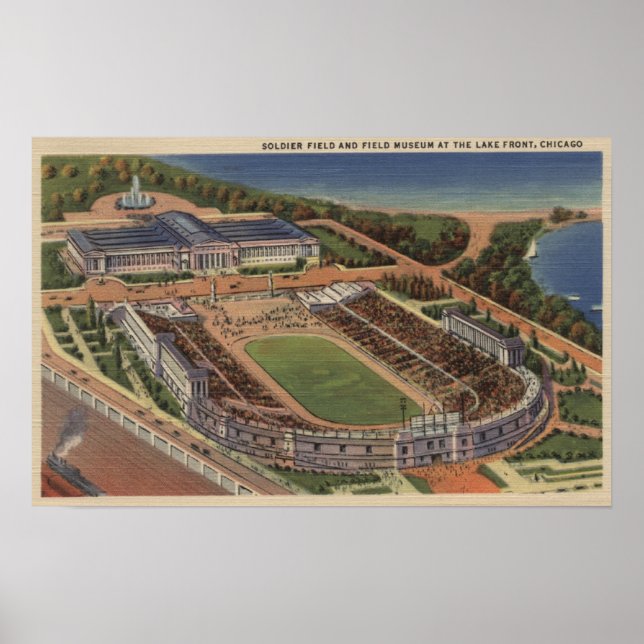 Chicago, Illinois - Soldiers Field and Field Poster (Front)