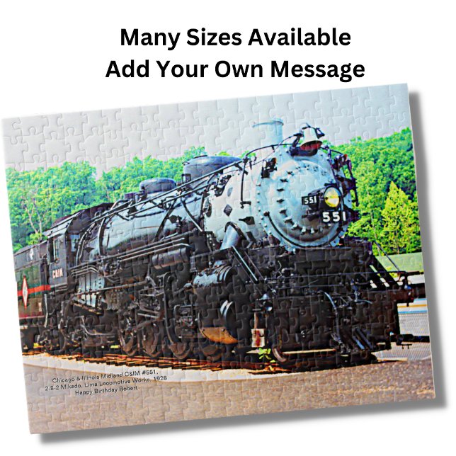 Chicago & Illinois Steam Engine - Add Name Jigsaw Puzzle (Creator Uploaded)