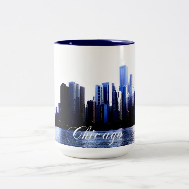 Chicago Illinois Two-Tone Coffee Mug (Center)