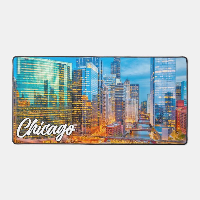 Chicago, Illinois, United States Desk Mat (Front)