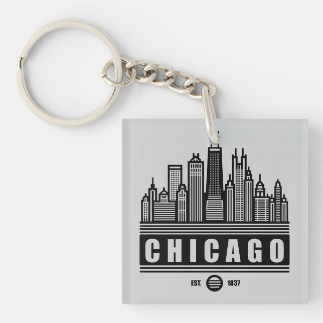 Chicago Illinois United States  Key Ring (Front)